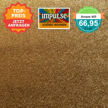 JAB Amaze – quadratische Draufsicht Velours-Teppichboden in fraise mit Preisaufdruck